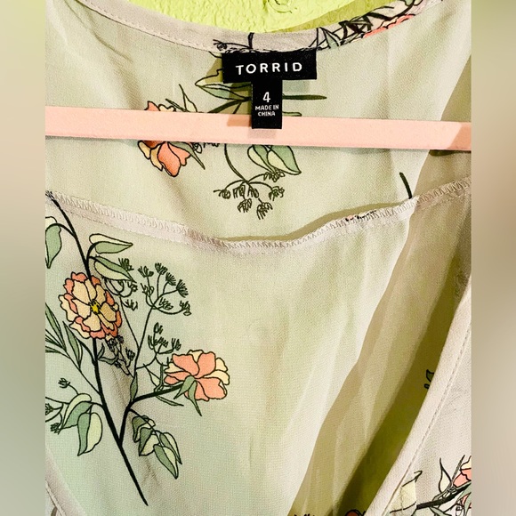 Gray Floral Top (Torrid) - Picture 3 of 4